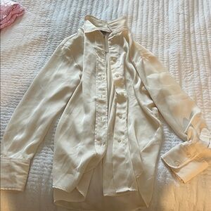 H&M Elegant Cream Button-Up Blouse